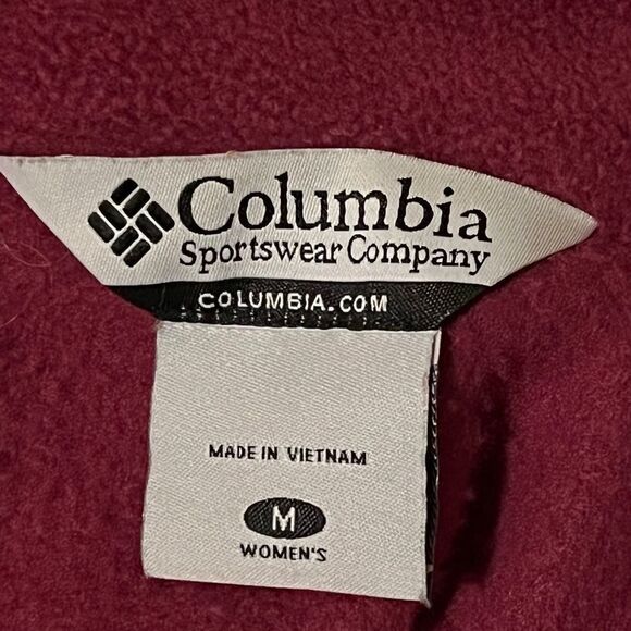 Columbia Fuchsia Benton Springs Full Zipped Fleece Jacket Women's Medium EUC - Picture 5 of 6